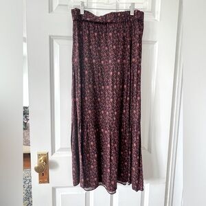 Madewell cotton floral tiered skirt, size XS